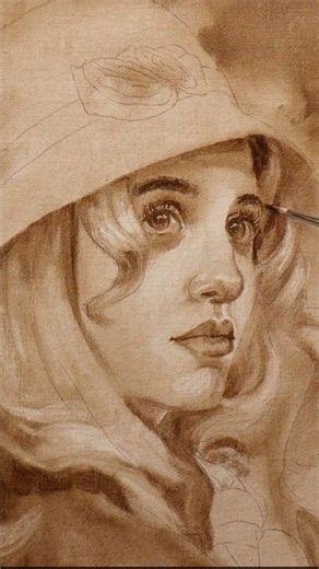 Underpainting a Vintage Portrait #arteducation #artinstruction