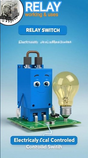 Relay #howto #robot makepowerbankathome #learnelectronics Explained ⚡ | How Relay Works (Animated)