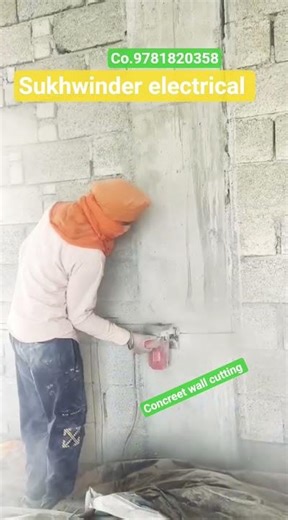 concret wall cutting electrical pipe fitting