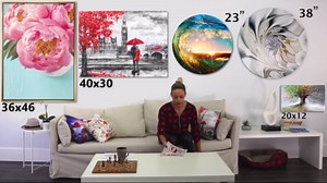 DesignQ Abstract Marble Oversized Wall art decor, Marble wall decor, Marbled Geode Elegance, Purple Modern & Contemporary Canvas wall art, 24x32 inches