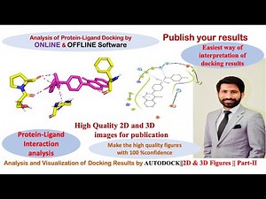 Analysis of Docking results by Autodock ||Protein Ligand interaction || High Quality 2D & 3D figure
