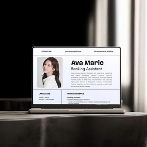 Banking Assistant Resume Template | Modern Professional CV | Editable Canva - Etsy
