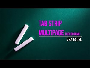 #19 Aula Userform Pt 7 - Tab Strip e MultiPage VBA Excel