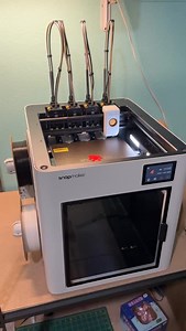 Just got the new @snapmakerinc U1 printer today! First print running now. Was easy to assemble, easy to use. Similar to Bambu Lab user experience so far. Will update more as it’s used 🤘😎 #3dprinting #snapmaker | Shurdle3D