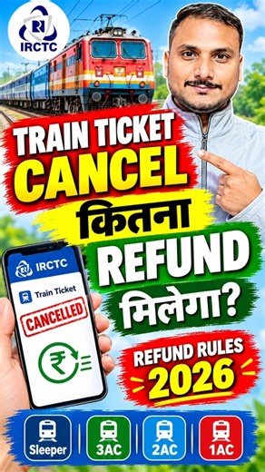 Train Ticket Cancel Karne Par Kitna Paisa Katta Hai? | IRCTC Refund Rules 2026
