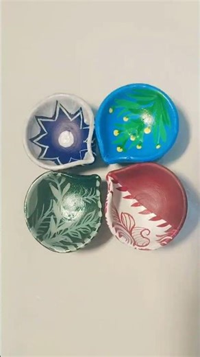 4 Unique Diya Designs You Must Try This Diwali! 🌸#ytshorts #shorts