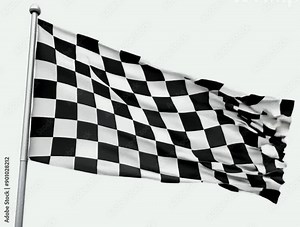 checkered flag waving in wind, checkered flag background, checkered flag waving, white background, wallpaper, Checkered black and white racing flag
