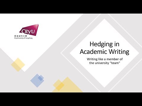 Hedging in Academic Writing