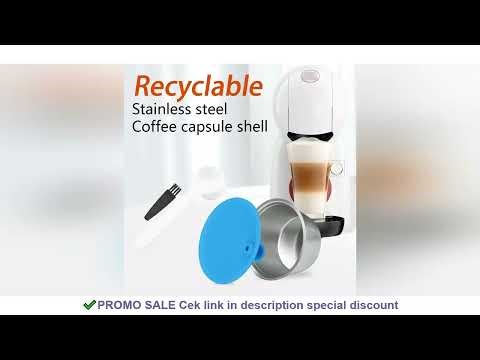 Reusable stainless steel coffee capsule shell compatible with DOLCE GUSTO refillable coffee powder c
