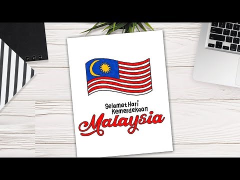Cara melukis poster kemerdekaan Malaysia - POSTER MERDEKA
