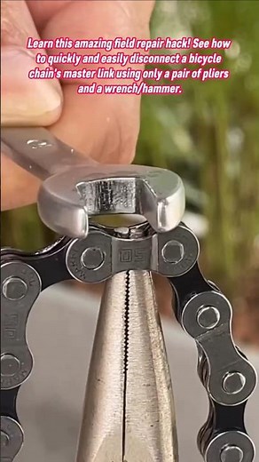 Bicycle Chain Hack: How to easily Remove a Master Link. #how #tips #tricks #bike #diy
