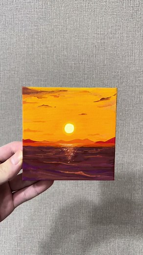 sunset #art #fyp #painting