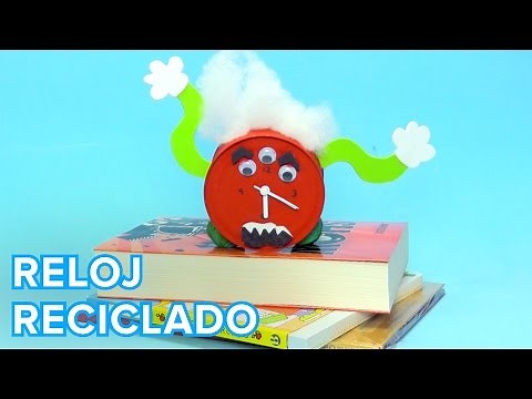 Reloj con material reciclado | Manualidades para niños