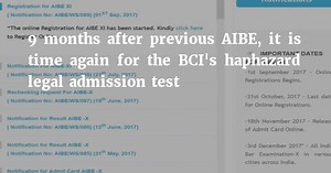Next All India Bar Exam (AIBE) is scheduled to happen in 3 months, 9 months after previous one