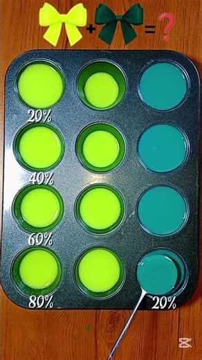 💫 Green × Green = The Freshest Blend Ever 🌱✨#colormixingmagic #colormixing #colorpalette