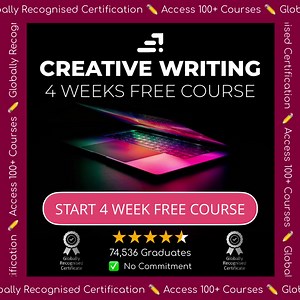 Our globally recognised Creative Writing Course is FREE for 4 weeks! In this certified creative writing course, you will take your prose to the next level and discover how to write for publications. Sign up now! | Upskillist