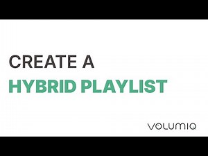Create a Playlist from Different Sources - Volumio