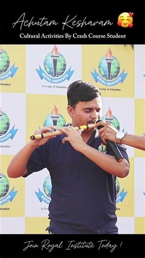 Achyutam Keshvam 💕 (Krishna Bhajan) by Crash Course Student ✅#royalinstitute #crashcourse