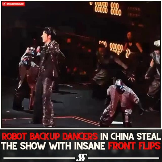 SSZRADIO ©️ on Instagram: "Robot backup dancers in China execute perfect front flips in unison 😨 Thoughts on this 🤔⬇️ #robots #dancer #china"
