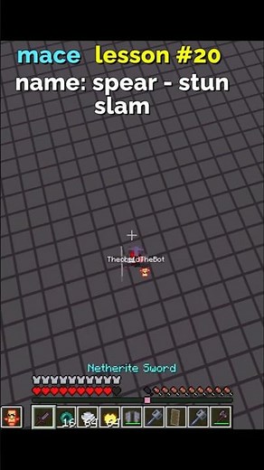 Minecraft mace lesson #20 (spear- stun slam)
