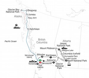 Grand Western Canada Vacation with Alaska Cruise - Globus (20 Days From Vancouver to Vancouver)
