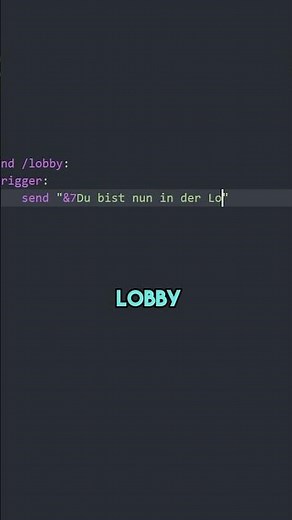 /Lobby Befehl erstellen Tutorial mit Minecraft Skript #minecraftplugins #minecraftskript #skript