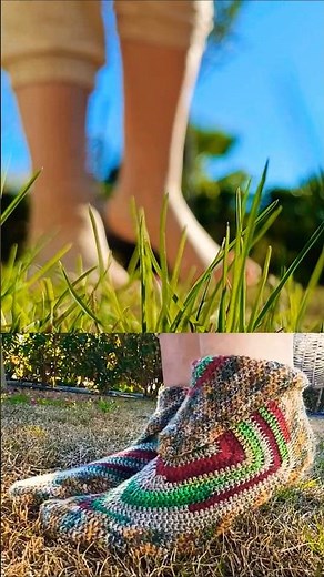 Easy crochet socks for beginners, no heel turn
