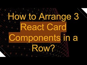 How to Arrange 3 React Card Components in a Row?