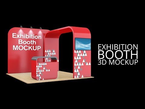 Creating an exhibition booth mockup. CAD, Keyshot, Photoshop