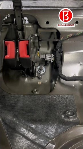 Car rear seat belt installation