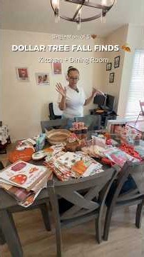 DOLLAR TREE FALL FINDS 🍂 | Kitchen & Dining Room Decor Haul | Single Mom of 5