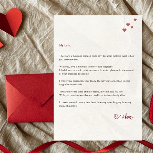 Romantic Valentine’s Day Love Letter Template | Printable PDF & Editable Canva Template | Deep Emotional Love Note - Etsy Canada