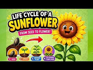 Life Cycle of a Sunflower 🌻 | Fun Science for Kids | Animated Learning