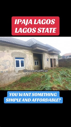 *FOR SALE:* 3 BEDROOM FLAT BUNGALOW WITH A ROOM SELF CONTAINED ON MORE THAN HALF PLOT OF LAND @ MERCY LAND ESTATE, BARUWA, IPAJA, LAGOS. TITLE: *RECEIPT & SURVEY* PRICE: *#35M #forsale #grace #propertyforsale #nigeriansincanada🇳🇬🇨🇦 #radahedifice #AffordableHomes #nigerianinuk #nigerianindiaspora #nigerianindubai #nigerianinspain #nigerianincanadatiktok