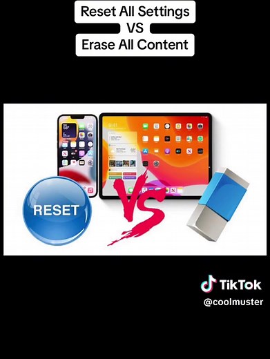 Reset All Settings VS Erase All Content on iPhone