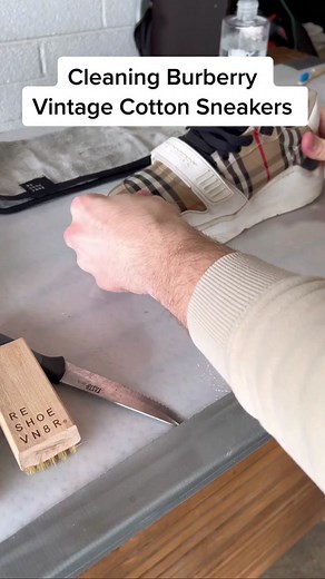 Cleaning Burberry Vintage Check Cotton Sneakers