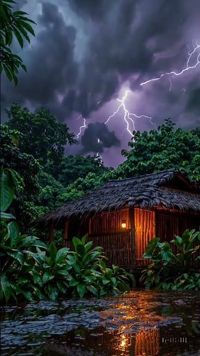 Hurricane Rain Sounds For Sleeping #shortviralfeed