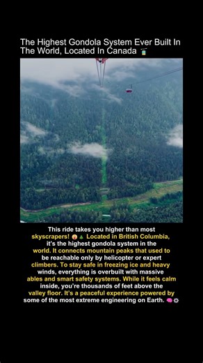 World Record Gondola Only Helicopters Could Beat #mountains #canada #extreme