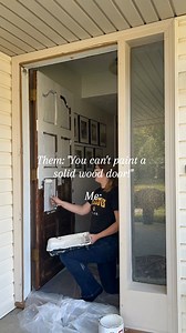 45K views · 404 reactions | Painted my front door and it instantly upgraded the whole entryway. Sometimes all it takes is a weekend and a fresh color. Want to do the same? Comment PAINT for the whole tutorial and links to my front porch items. #frontdoordiy #CurbAppealUpgrade #PaintProject #WeekendDIY #HomeRefresh #HowtoPaintADoor #FrontDoorMakeover #ExteriorPaintProject | Crystel Montenegro Home | Facebook