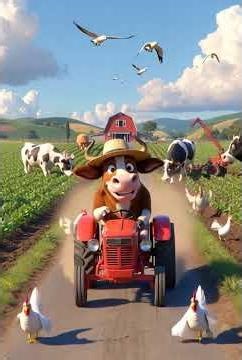 Funny Ox Drives to the Farm! 🐂🚜