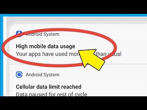 High Mobile Data Usage Android | High Mobile Data Usage Problem | High Mobile Data Usage