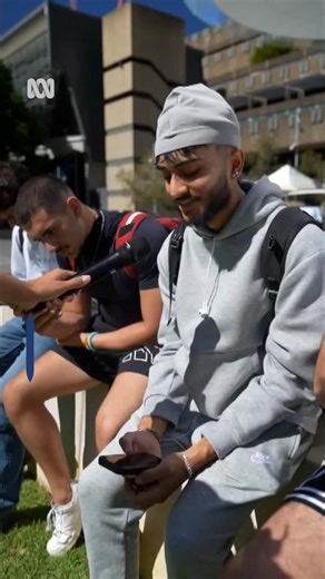 These university students are reacting to their ABC Vote Compass results. The online survey compares your views of that of the major parties. To try it for yourself visit https://ab.co/42QeFnY #FederalElection #AustraliaVotes #AusPol #VoteCompass | ABC News
