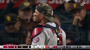 So long, partner! 👋👋👋 Yadi throws out Machado with ease. #STLFLY TV: Bally Sports Midwest App: Bally Sports app | FanDuel Sports Network Midwest