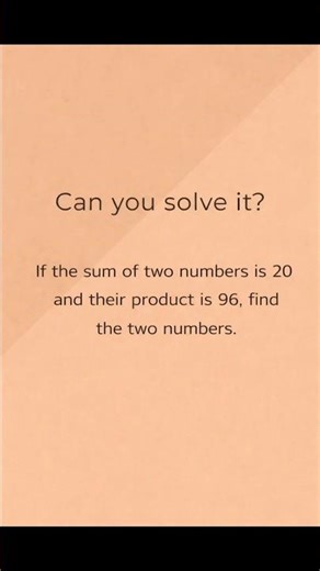 Can you find the two numbers? 🤔✨
