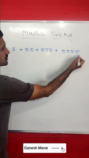 5+55+555+5555 = ? Simple trick for fast calculation