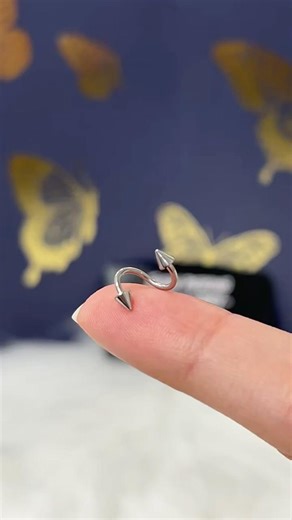 Spiral Barbell ⚡ Clean Curve, Sharp Edge #fypyoutube #jewelry #shorts