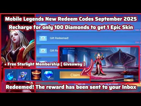 Mobile Legends New Redeemption Codes September 2025 - MLBB redeem codes legit websites to get codes