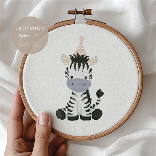 Cross Stitch Pattern Zebra Animal |nursery Embroidery Designs Pdf|modern Cross Stitch Designs|cross Stitch|digital Cross Stitch Pattern|371 - Etsy