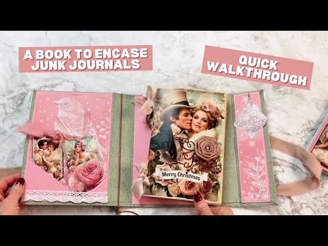 Handmade Book to Encase My Christmas Junk Journal | Deck the Pages Quick Walkthrough