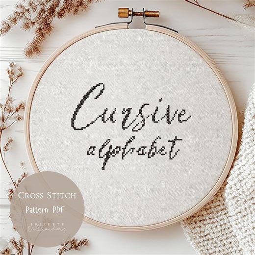Full Alphabet Cross Stitch Pattern PDF | Calligraphy Font Cross Stitch Pdf|modern Letters Embroidery Chart|abc Text Pattern for Stitcher|380 - Etsy